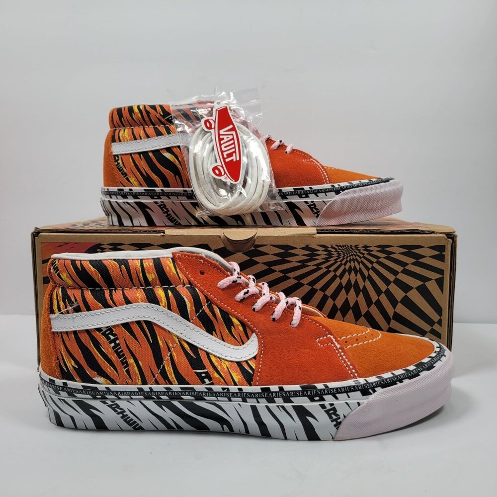 Vans X Aries OG Sk8-Mid LX Tiger Bright Unisex US Size Men's 8.5 Women's 10 NWB